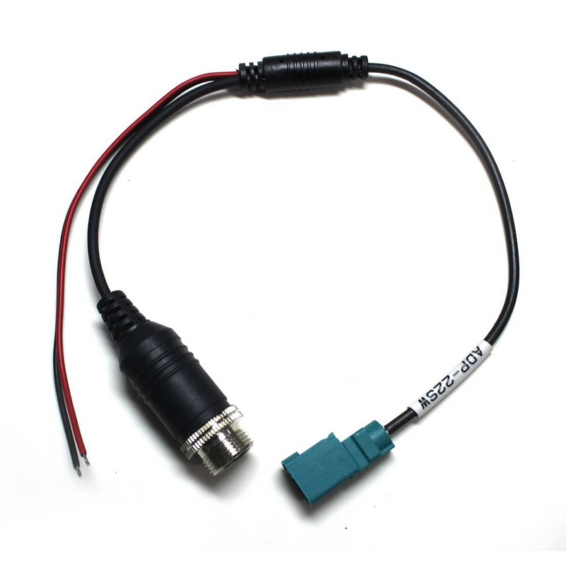 MXN 4-PIN MINI DIN FEMALE AND 12V DC INPUT  ~ FAKRA FEMALE