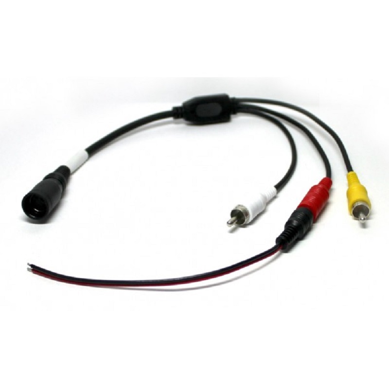 MXN 4-PIN MINI DIN FEMALE ~ RCA MALE A/V AND 12V DC INPUT