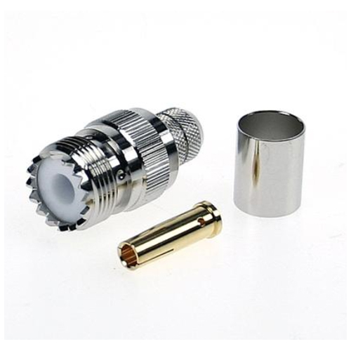 UHF-female RG213-U crimp-soldering